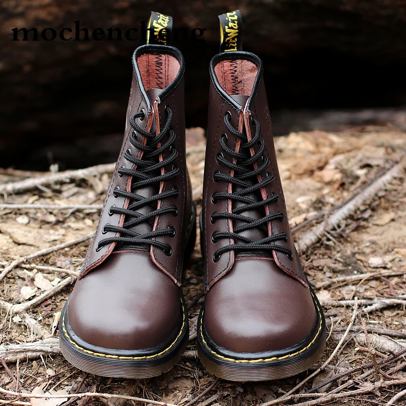

Men Shoes Hot Men Boots Fur Martens Leather Winter Autumn Motorcycle Boots Mens Ankle Boots Doc Men Men&#39s Oxfords Shoes 2019