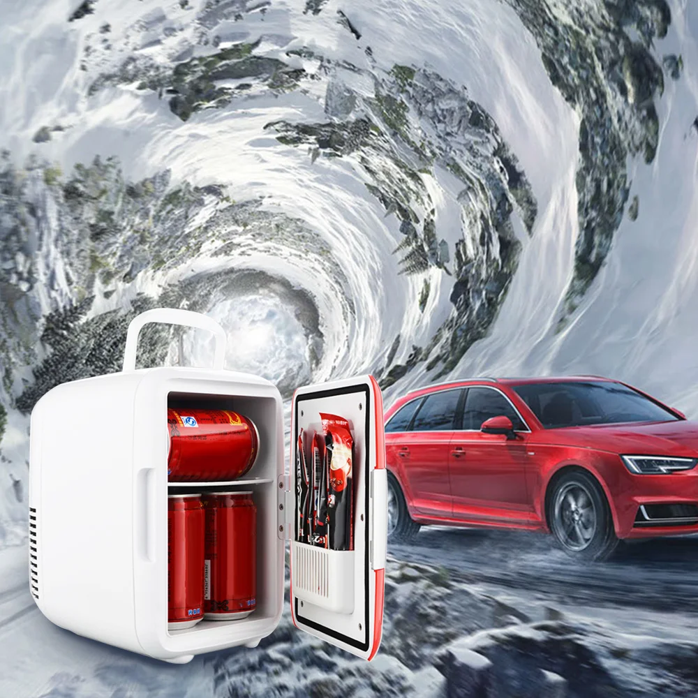 

Dual-Use 4L Home Car Use Refrigerators Ultra Quiet Low Noise Car Mini Refrigerators Freezer Cooling Heating Box Fridge