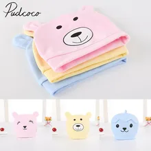 Новинка года, брендовая хлопковая мягкая теплая шапка Санта-Клауса для новорожденных мальчиков и девочек, шапочка с объемными ушками медведя, мягкая шапочка для больницы