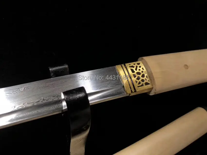 Ручная ковка Дамасская сложенная сталь острый Полный Тан японский самурайский меч катана хороший дом украшения коллекции настоящий НОЖ МЕЧИ