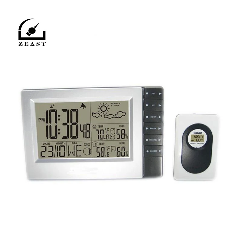 

Digital Wireless Weather Station with Indoor Outdoor Thermometer Hygrometer Digital Sauna Temperature Alarm Clock 1 Transmitters