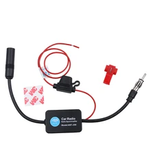 Para Universal 12V Auto Antena de Radio FM amplificador de señal amplificador Booster para el coche marino barco 330mm FM amplificador