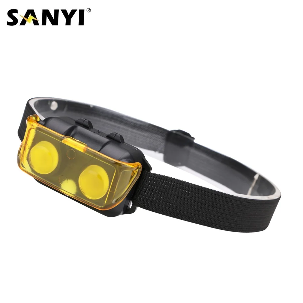 

COB LED Mini Headlight Headlamp 3 Modes Warm White Head Torch Protction Cover Head Flashlight For Night Fishing Running Hunting