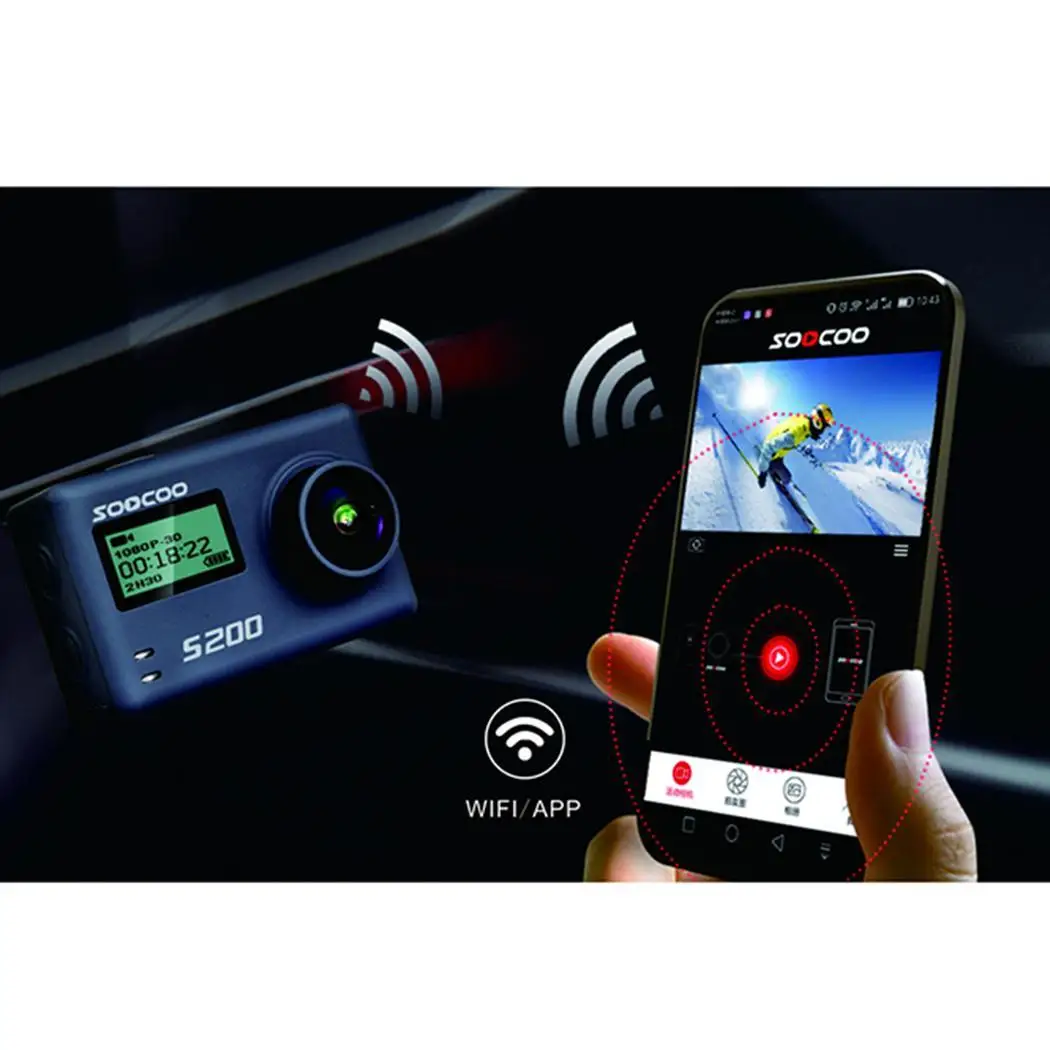 SOOCOO S200 Спортивная Экшн камера Ultra HD 4K 20MP NTK96660 Chip Cam сенсор WiFi Gryo Голосовое