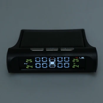 

Practical TPMS Solar Tire Pressure Alarm Monitoring System Solar Power + 4 External Sensors for Cars Electronics