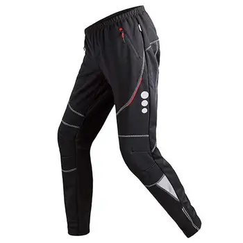 

2019 Autumn Winter Warm Men's Sports Climbing Fleece Riding Trousers Night Riding Plus Velvet Windproof Mountain Riding Clothes