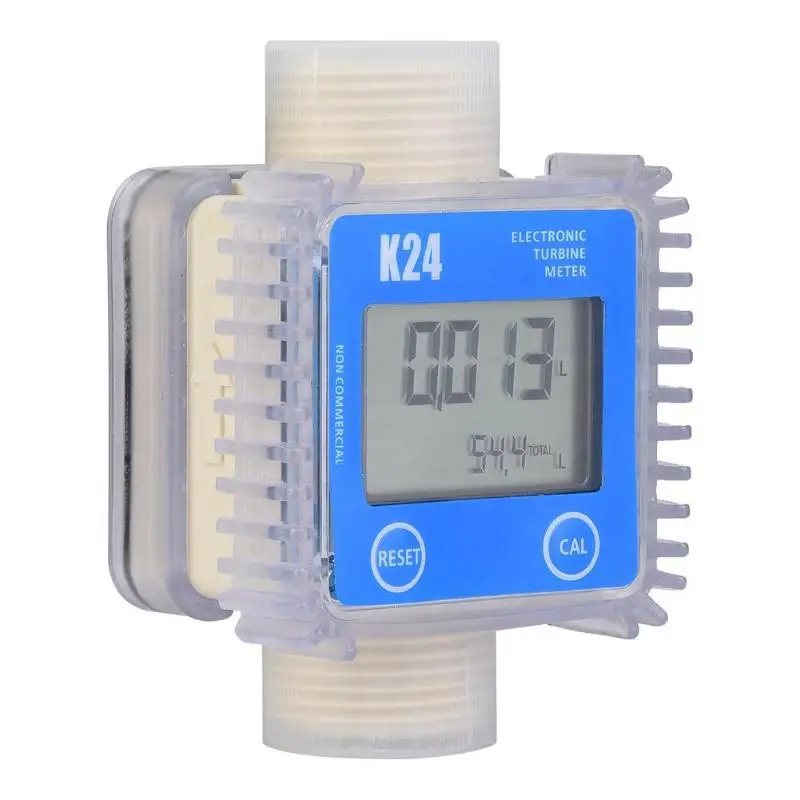 

Multi-purpose K24 Turbine Flow Meter Measurement Tool Digital Diesel Fuel Water Flow Tester Indicator Counter