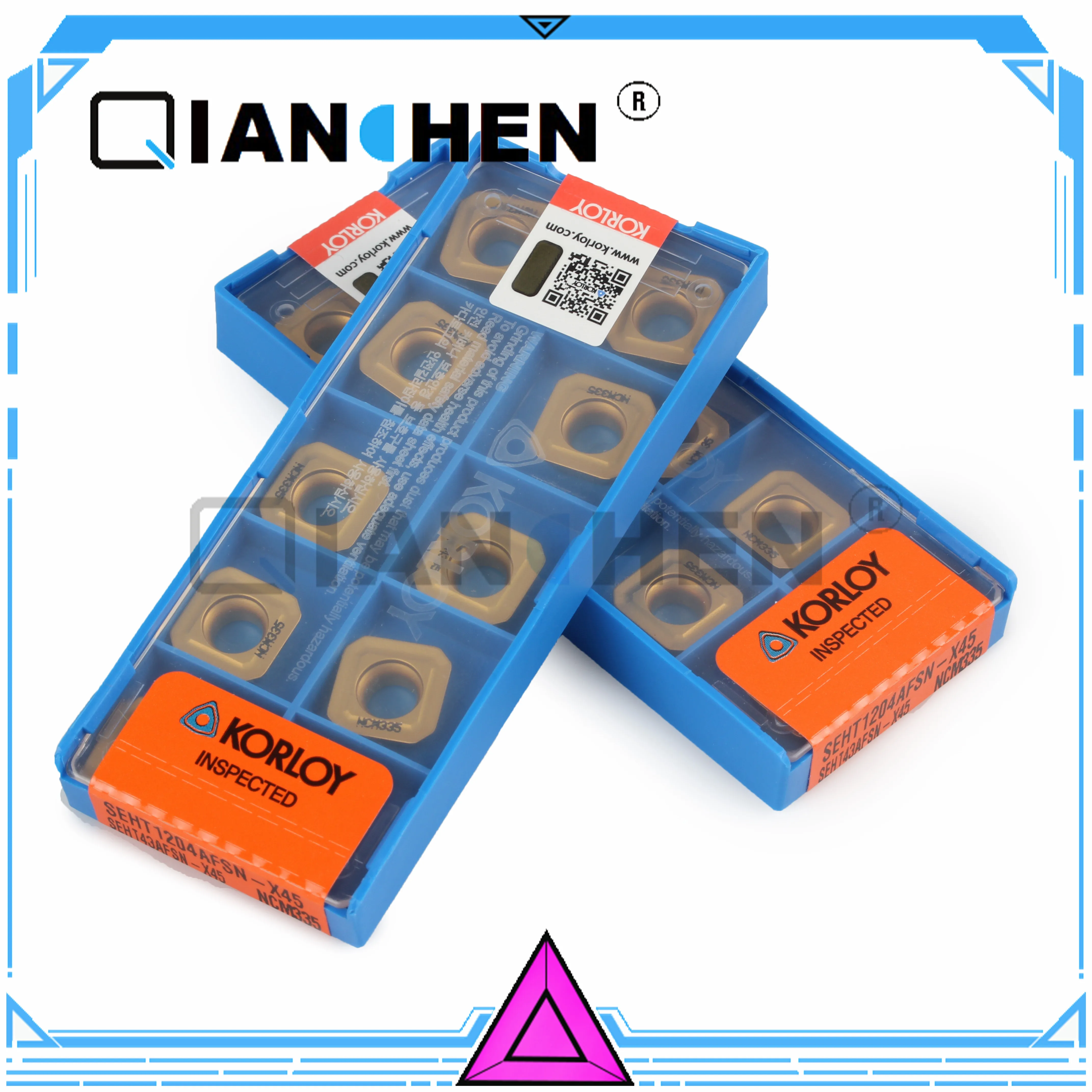 

Original KORLOY SEHT1204AFSN-X45 NCM335 (10pcs/lot) Cutting tools insert