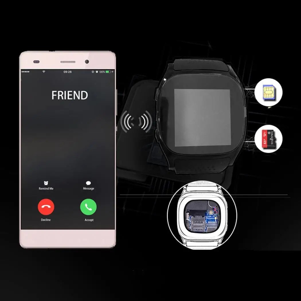 Унисекс Bluetooth водонепроницаемые звонки музыка Шагомер Смарт часы около 160 часов