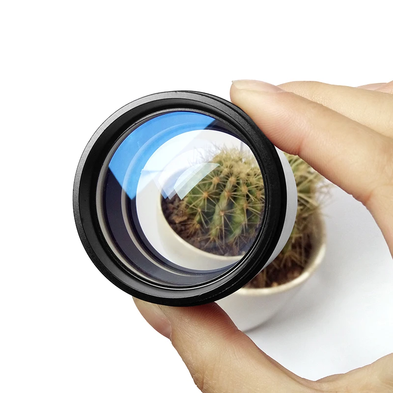 0.75X Barlow Auxiliary Objective Reduction Lens for Stereo Microscope with Working Distance 120 mm Mounting Thread M48 x 0.75