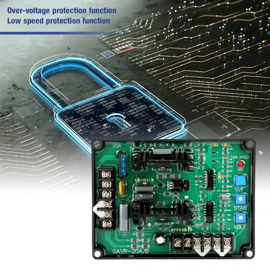 

power supply adjustable GAVR-20A Universal Automatic Voltage Regulator 20A Generator speed controller for ac motor