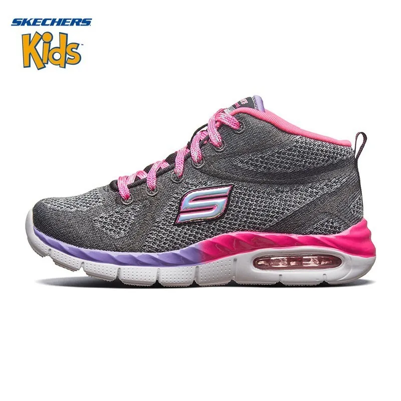 SKECHERS Skye/необычная обувь для девочек из сетчатой ткани, удобная повседневная обувь, # 81711L-BLVP/NVPW