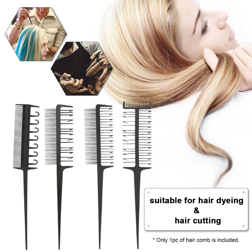 Расческа для укладки волос, окрашивающая расческа, инструмент для салона, выделка, ткачество, расческа для стрижки волос