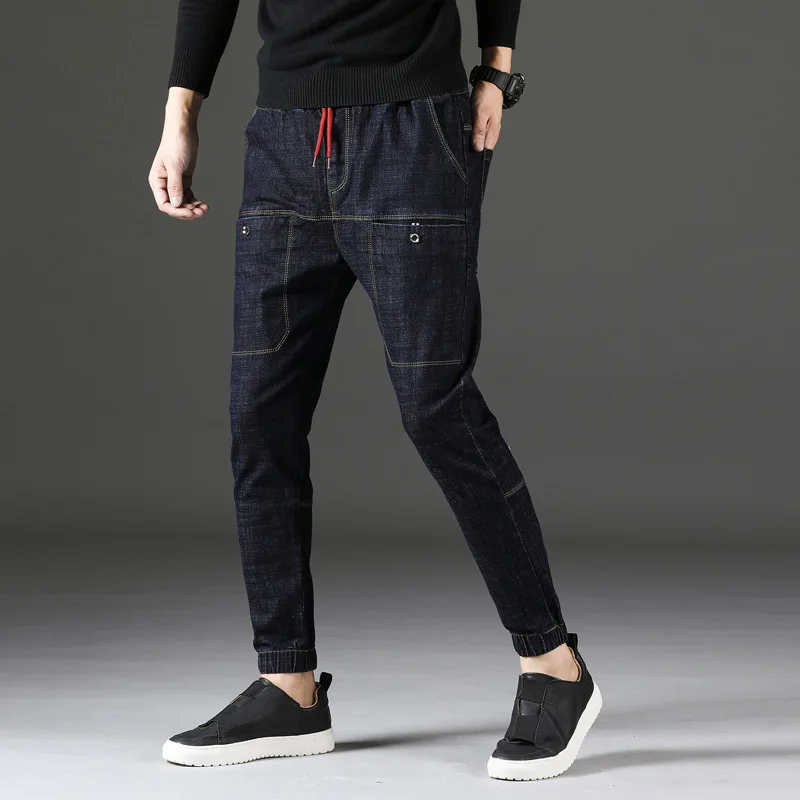 2812 ученик средней школы эластичные джинсы мужской культивирования Фонд легко прямо, канистра эластичные силы мужская одежда длинные брюки