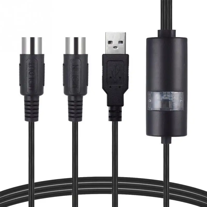 

MIDI Converter PC Music Keyboard Adapter USB IN-OUT MIDI Home Music Cable