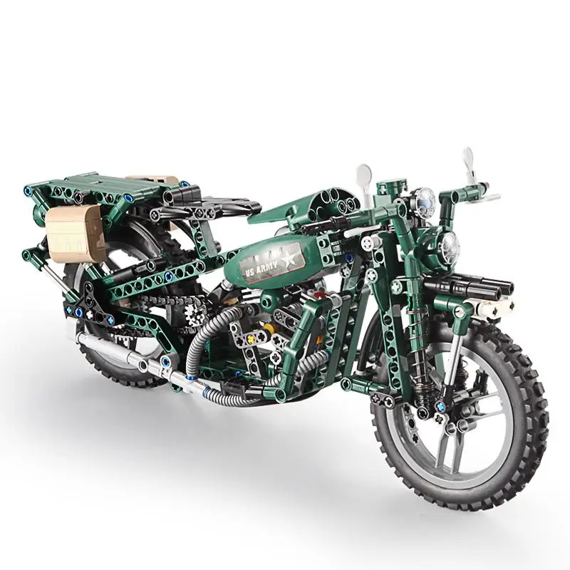 

Cada Double E 550Pcs DIY Assemble Model Motorcycle 130R/M Technic Simulation Building RC Block Bricks Car Toys For Children Kids