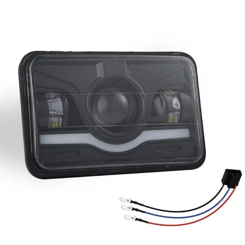 

5 inch/7 inch auto car h4 led headlight bulb 150W/300W Square LED bulbs Hi-Lo Red DRL sealed beam for car truck suv