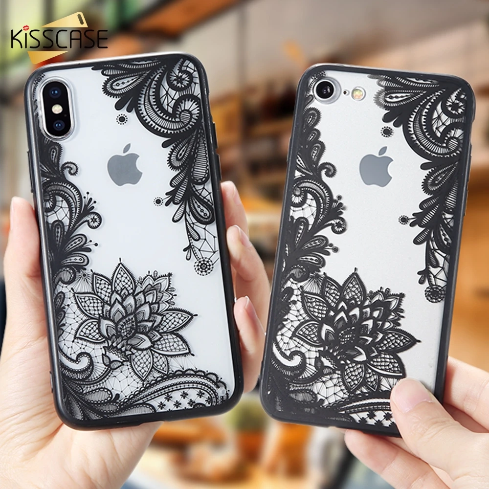 Ультратонкий чехол KISSCASE для iPhone 11 Pro Max XR XS MAX X 7 8 6 6S Plus чехлы из ТПУ с кружевным