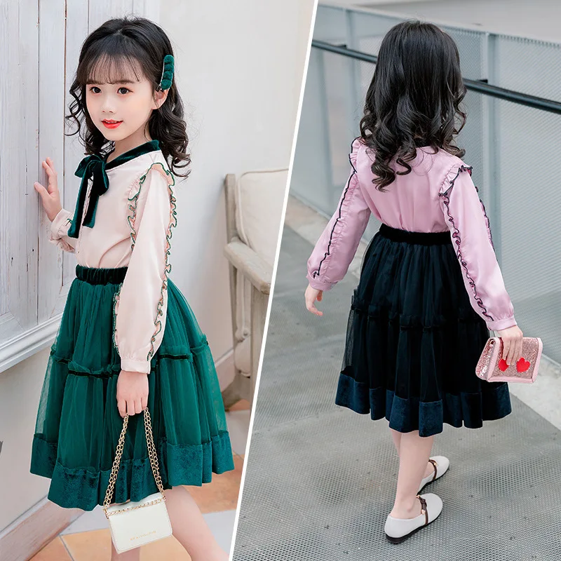 

Toddler Girls Spring Clothes Set 2019 Girls Kids Clothes Set 2 Pcs Girls Clothing Sets For Teenage Suits Blouses Shirts + Skirts