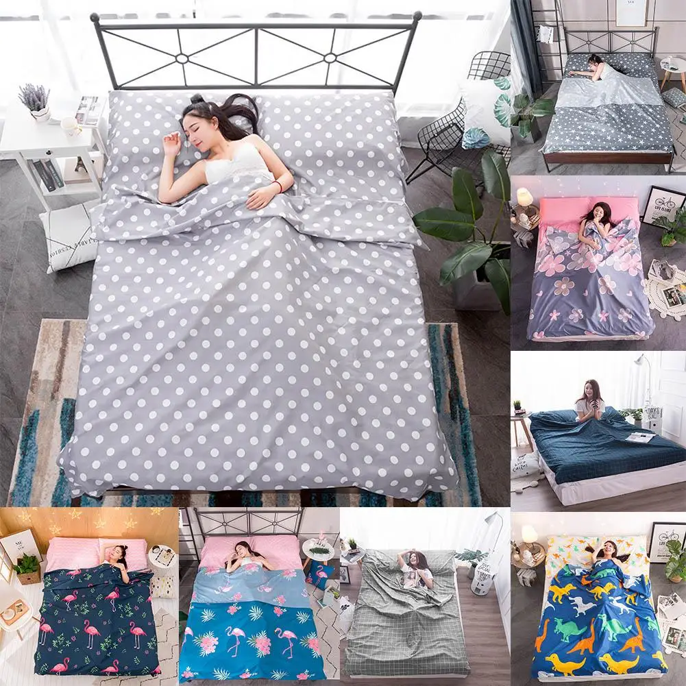 

Outdoor Travel Portable Hotel Cotton Sleeping Bag Student Adult Indoor Polyester Fitted Sheet Mattress Cover Bed Sheets