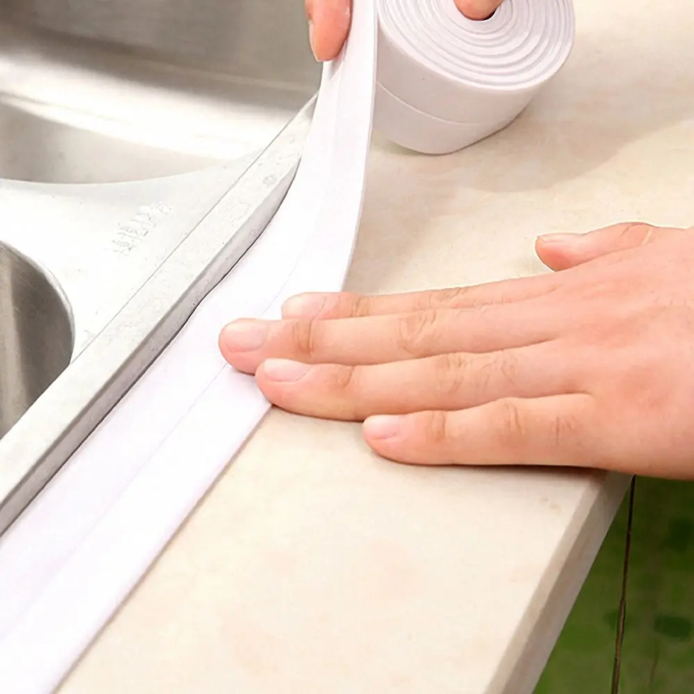 

1 Roll PVC Self Adhesive Kitchen Bathroom Ceramic Sticker Wall Corner Line Sink Stickers Waterproof Wall Sealing Strip Tapes
