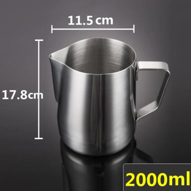 

150ml/350ml/600ml/1000ml/1500ml/2000ml Stainless Steel Milk Craft Coffee Latte Frothing Art Jug Pitcher Mug Coffee Milk Frothers
