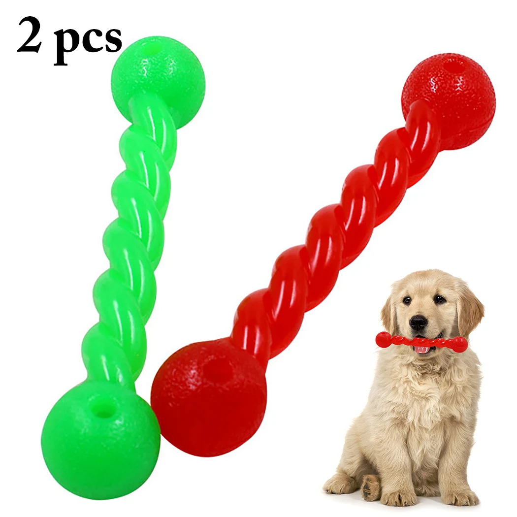 

2Pcs Dog Molars Torsion Bar Bite-Resistant Toy Dog Universal Golden Hair Training Interactive Floating Water Toy Pet Supplies