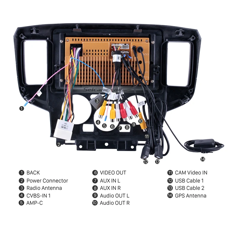 Excellent Seicane GPS Navigation Car Stereo Android 8.1 for NISSAN NV200 2009-2016 Radio Upgrade with DVD Player Touch Screen Bluetooth 4
