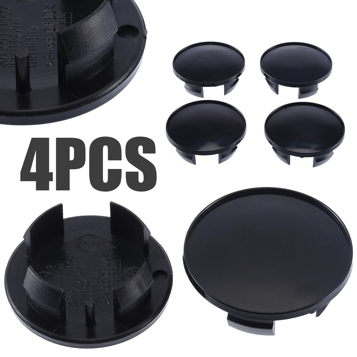 

Hot Sale 4 pcs 55mm 41mm Black Car Wheel Rim Center Hub Cap Emblem Center Cover For Audi For Honda For BMW
