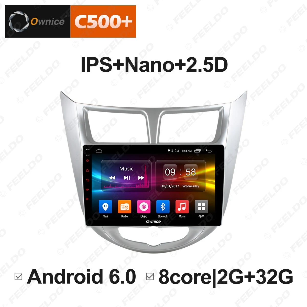 Cheap FEELDO 9 " 2.5D Nano IPS Screen Android 6.0 Octa Core/DDR3 2G/32G/4G LTE Car Media Player For Verna /Accent /Solaris 2011-2012 2 Cheap FEELDO 9 " 2.5D Nano IPS Screen Android 6.0 Octa Core/DDR3 2G/32G/4G LTE Car Media Player For Verna /Accent /Solaris 2011-2012 2