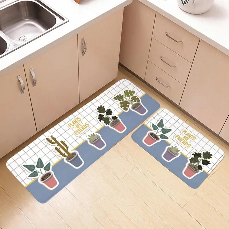 

Nordic Style Door Mat Cartoon Animal Plant Pattern Floor Mat Cactus Pineapple Zebra Print Kitchen Bathroom Home Entrance Carpet