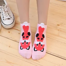 Цветные невидимые короткие женские летние удобные хлопковые носки-башмачки с фруктами для девочек низкие женские носки по щиколотку, 1 пара = 2 шт., XG37