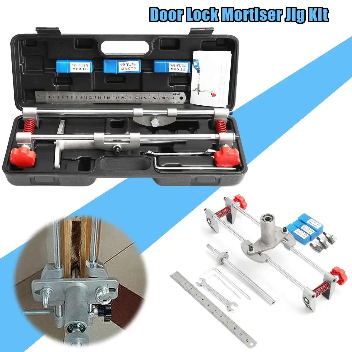Новинка 8 шт. приспособление для дверной рамы зажимной станок DBB Key JIG1 с 3 резаками