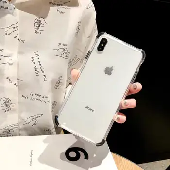 

10pcs/lot Novelty Acrylic Clear Phone Case For iPhone11Pro Xsmax 6s 7Plus XR 8plus TPU Full Cover Shell Body Protection