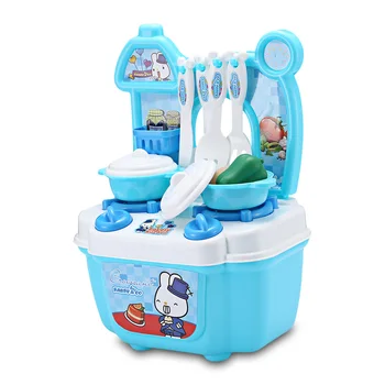 

Kids Pretend Play Kitchen Toys Set Playset Children Kitchen Cooking Model Toy Set Simulation Toy With Portable Box
