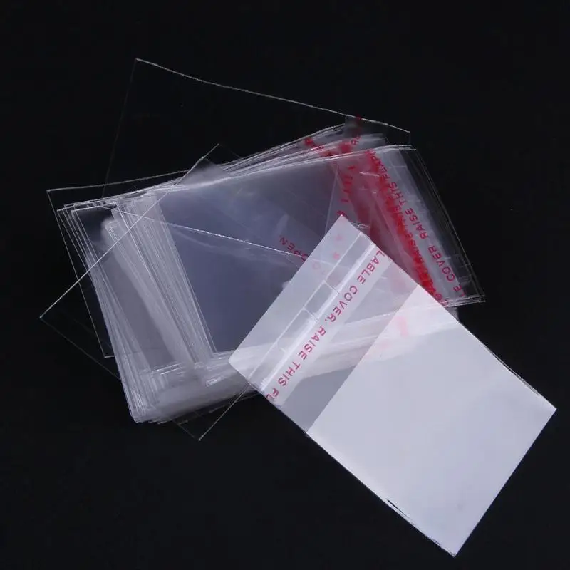 100 шт./компл. Resealable Cellophane прозрачные OPP пакеты самоклеящиеся пластиковые блестки