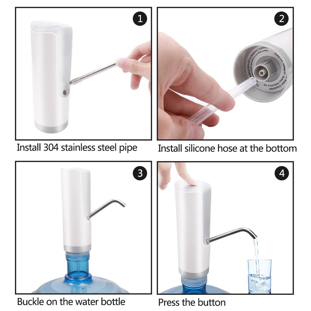 Насос для питьевой воды беспроводной автоматический Электрический для бутылки с водой портативный кнопочный насос диспенсер галлон дозатор для бутылки Fo