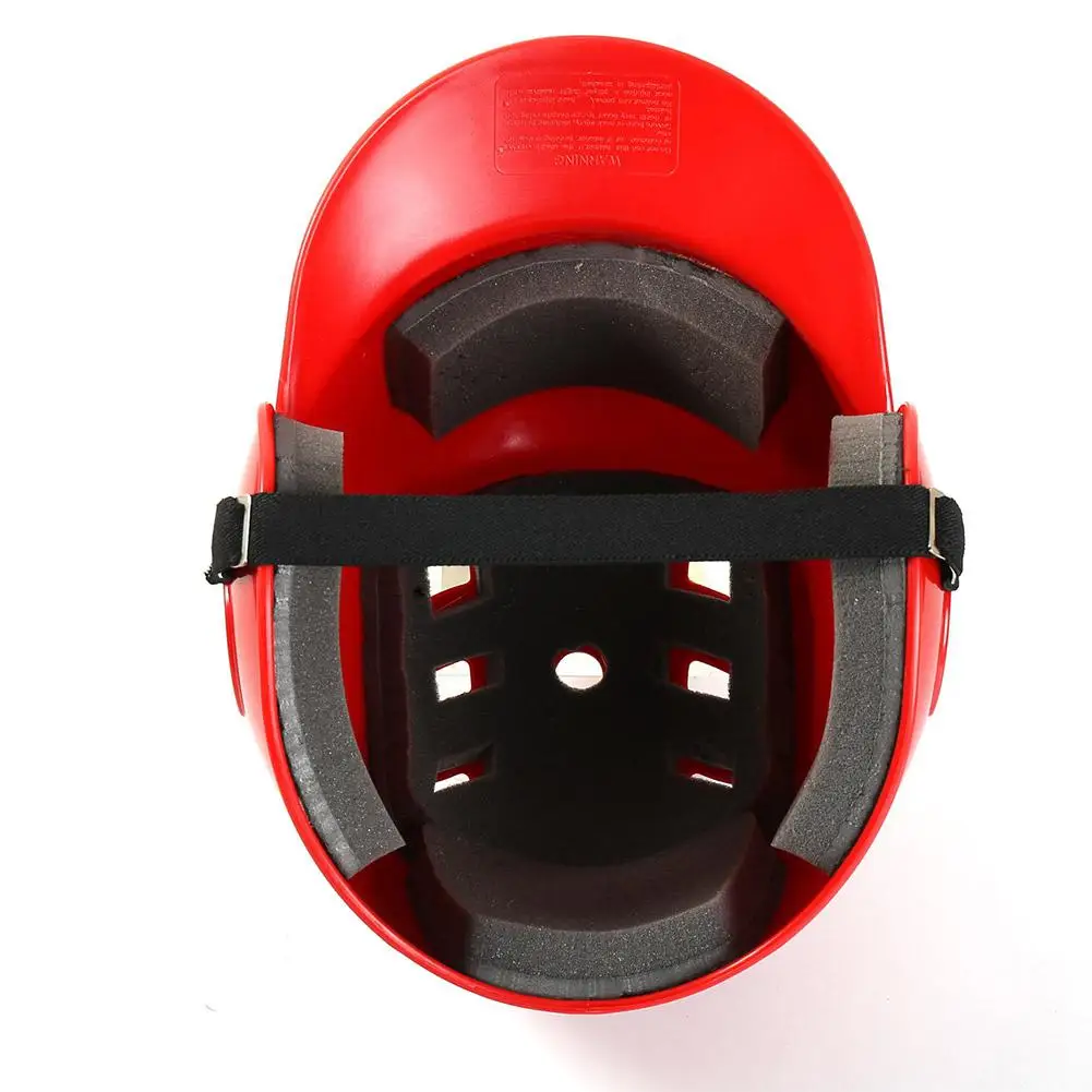 Монтажный унисекс бейсбольный защитный шлем дышащие уши полная защита бейсбольный шлем Защита головы Спорт на открытом воздухе Красный 55-60 см