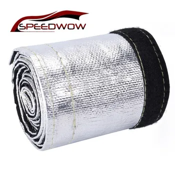 

SPEEDWOW 2cm 2.5cm 3cm Silver Glass Fibre Metallic Heat Shield Thermal 6 Feet Sleeve Insulated Wire Hose Cover Shroud Car Parts