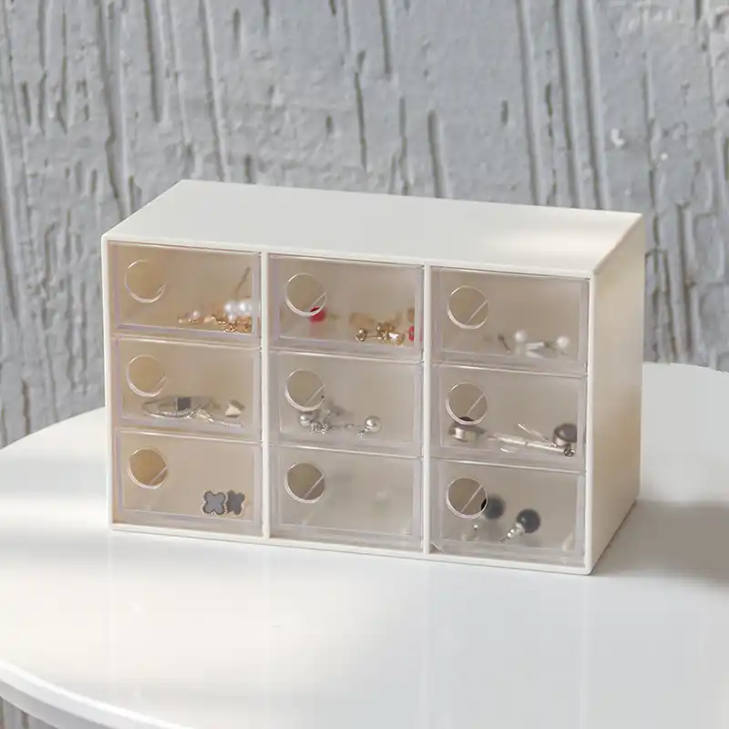 Plastic Storage Drawer For Jewelry Hair Accessories Puff