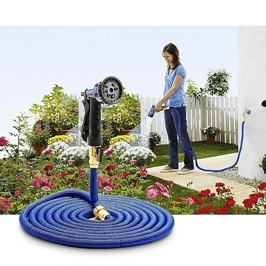 Expandable Garden Hose and Nozzle Attachment 100 Ftin Garden Sets from