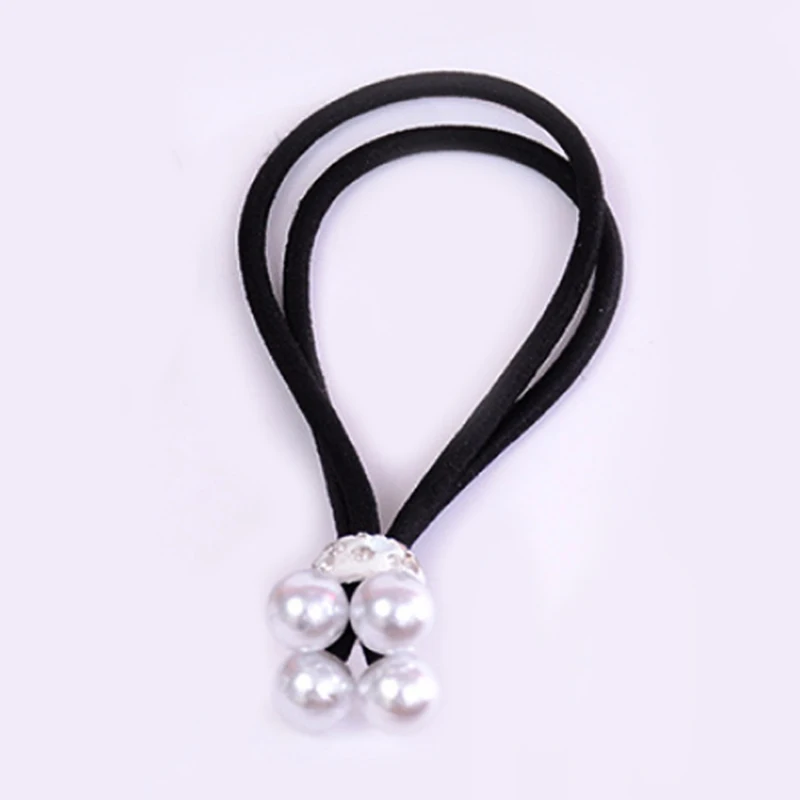 1PC/3PC popular unique ponytail pearl hair rope elegant fashion hair band rubber belt girl fashion boutique accessories gift