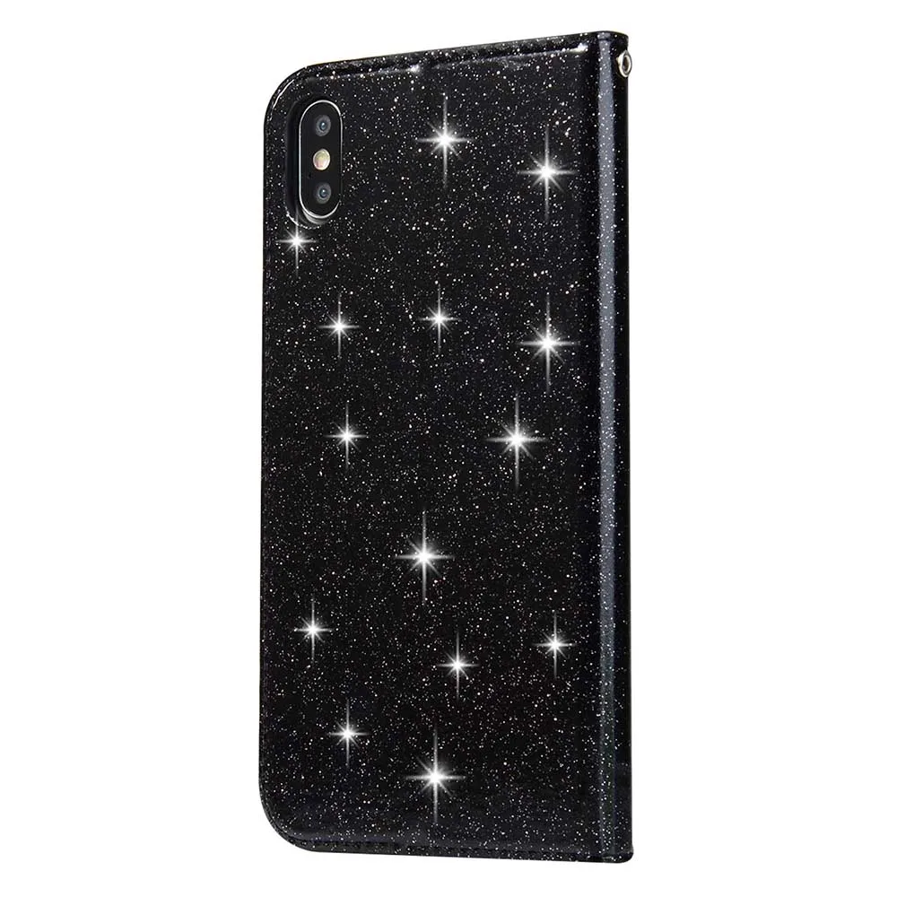 Чехол KISSCASE Girly Bling Glitter Big diamond для iPhone 8 7 X с отделениями карт 6 6S Plus XS XR MAX
