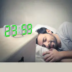 Новый светодиодный цифровой USB для офиса дома 3D настенные часы будильник с Повтор ночник домашний декор цифровой будильник Современный