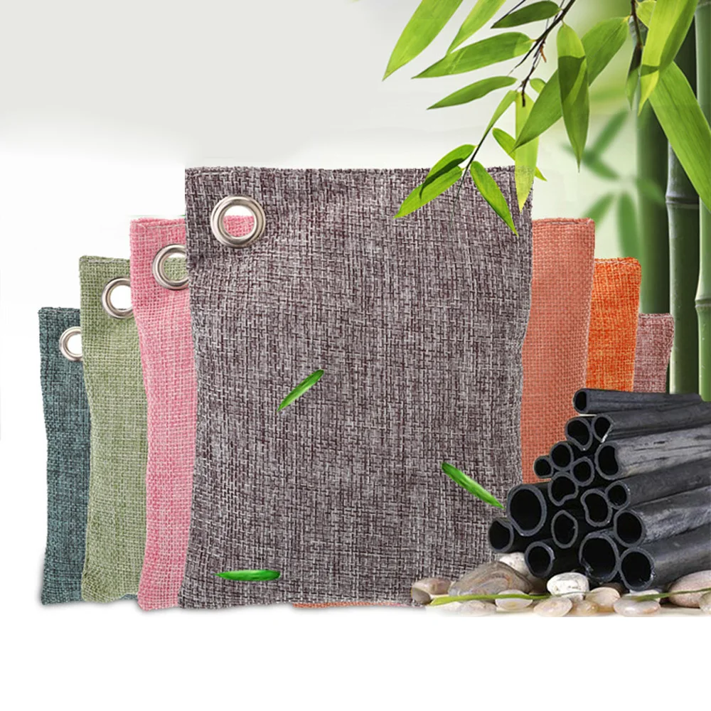100g фильтрация воздуха Сумка Fresh Active Bamboo с активированным углем мешки формы Запах Удалить