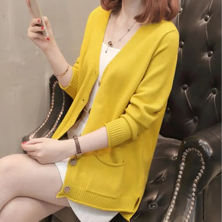 2018 New Fashion Women Cardigan Casual Sweet Crochet Knitted Tops Long Sleeve Thin Spring Autumn Cardigans |
