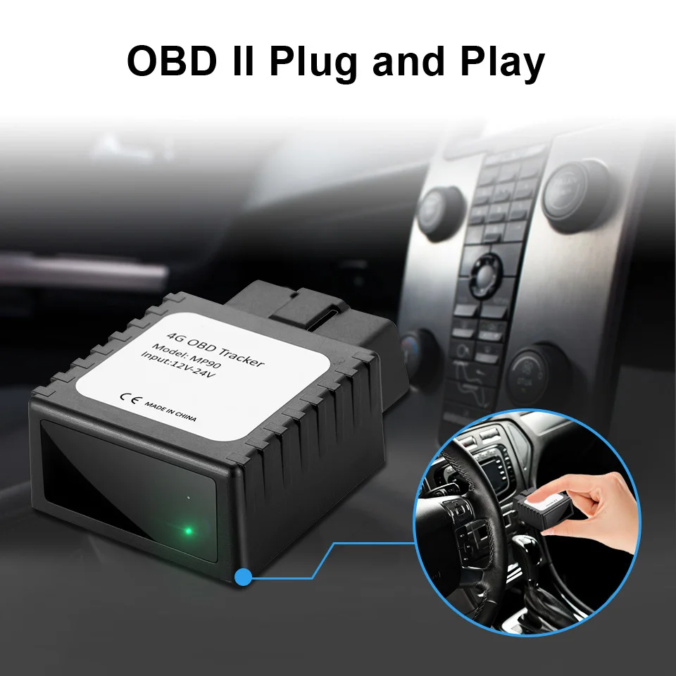 VJOYCAR MP90 4G GPS трекер автомобильный мини локатор OBD II 12 24 в разъем автомобиля