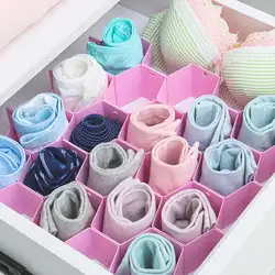 Творческий разделители для ящиков Honeycomb Отделочные сетки розовые носки одноцветное Нижнее белье ящик для хранения дома комната для