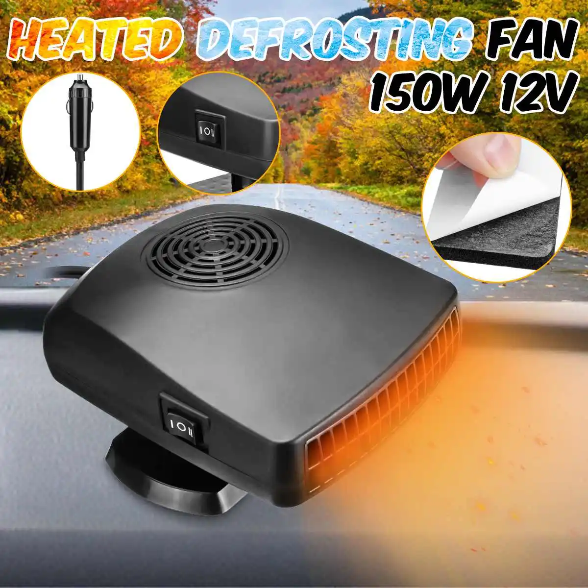 Buy 1pc Defroster Demister 12V 150W Protable Auto Car Heater Heating Cooling
