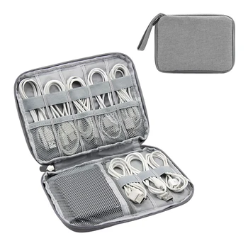 

Travel Mini Power Bank Cable Pouch SD Cards Gadget Organizer Men Wires Case Trip Portable Universal Digital Drives Accessories